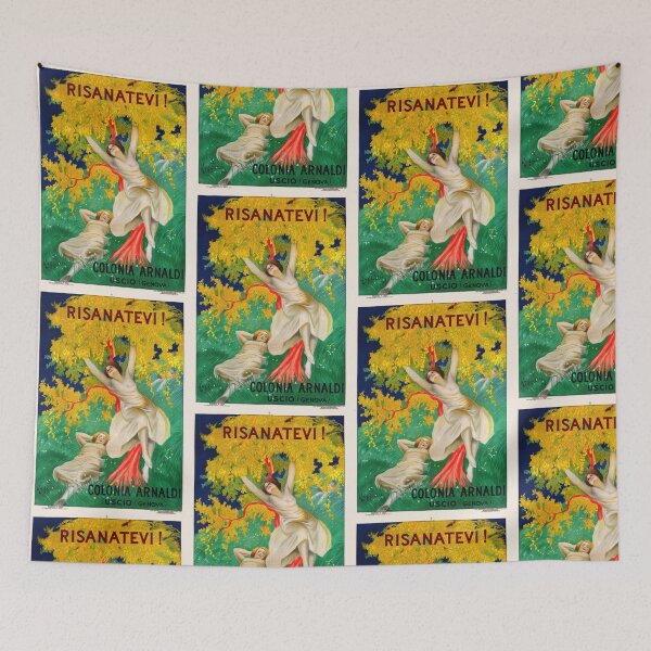 Item preview, Colonia Arnaldi Poster by Cappiello | Vintage Italian Travel Ad | Retro Uscio Genoa Wall Art designed and sold by artofuniverse.