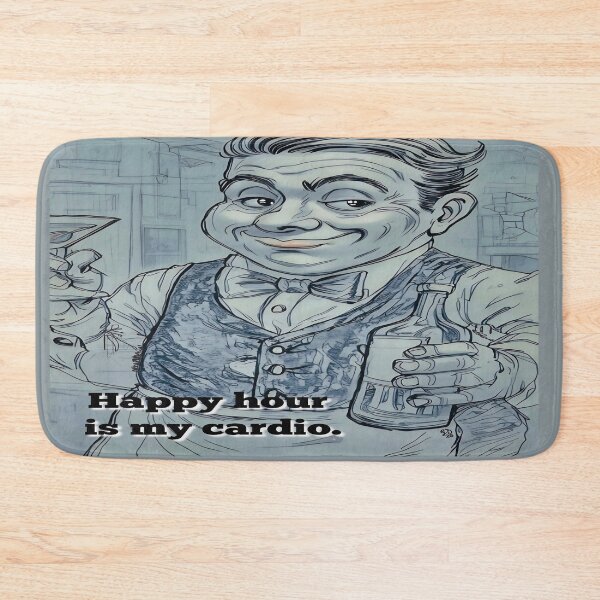 Item preview, Vintage Bartender Drawing – Happy Hour Humor designed and sold by gleefulme.