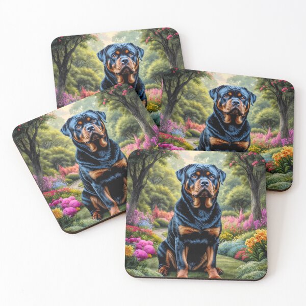 Item preview, Brutus Rottweiler Dog Portrait Painting designed and sold by Heart and Soul Studio.