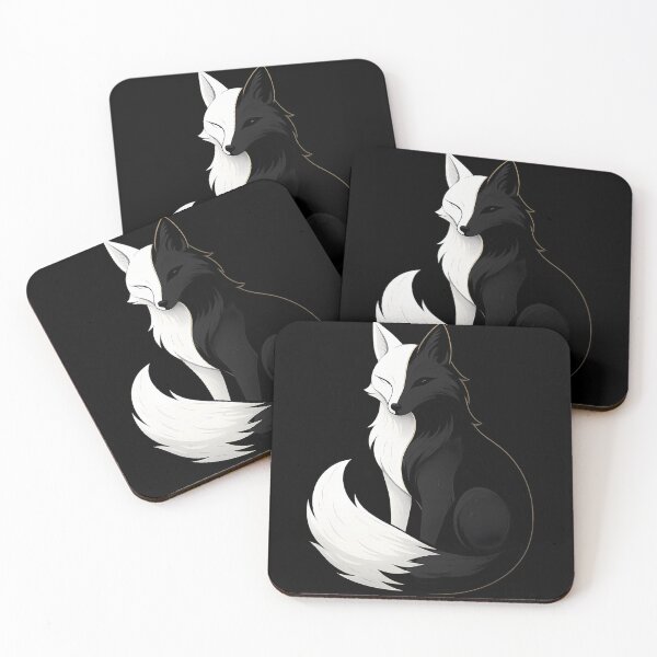 Item preview, Born in Silence, Raised by Instinct – Yin Yang ShadowFox Illustration designed and sold by ShadowFoxStudio.