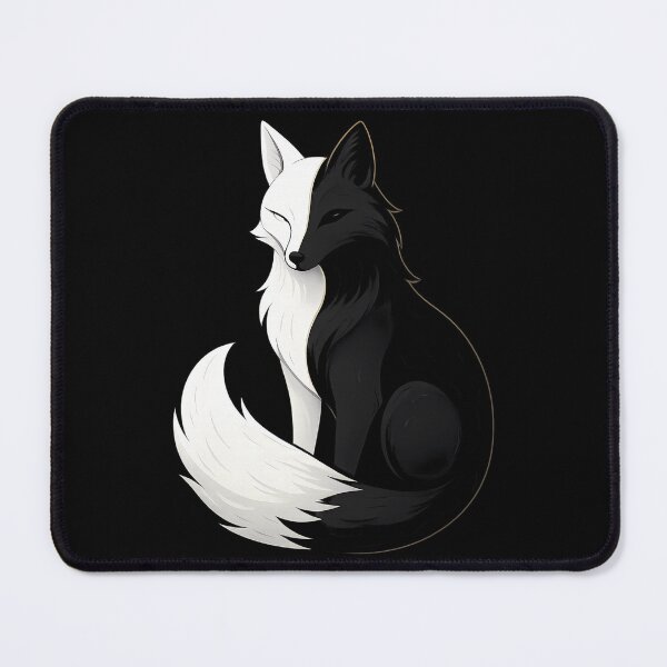 Item preview, Born in Silence, Raised by Instinct – Yin Yang ShadowFox Illustration designed and sold by ShadowFoxStudio.