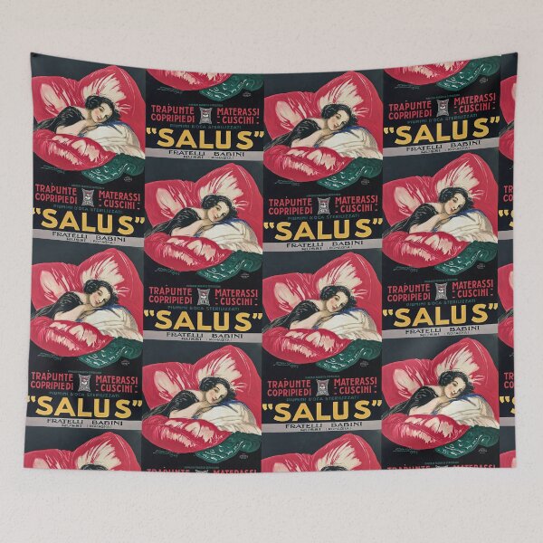 Item preview, Salus Mattress & Quilt Poster by Cappiello, 1922-24 | Vintage French Home Goods Ad | Retro Bedding Wall Art designed and sold by artofuniverse.