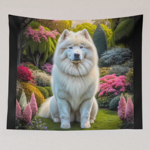 Item preview, Bronx Samoyed Dog Portrait Painting designed and sold by Heart and Soul Studio.