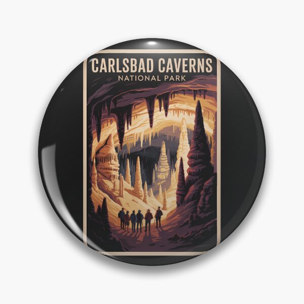 Item preview, Carlsbad Caverns National Park Illustration Travel Art Vintage designed and sold by KrisSidDesigns.