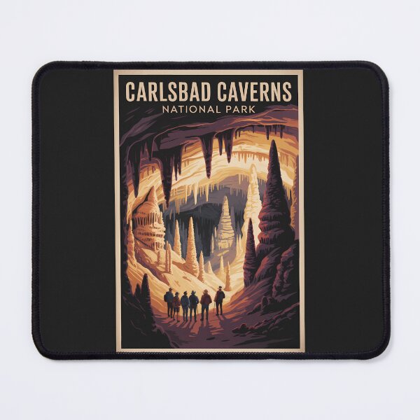 Item preview, Carlsbad Caverns National Park Illustration Travel Art Vintage designed and sold by KrisSidDesigns.