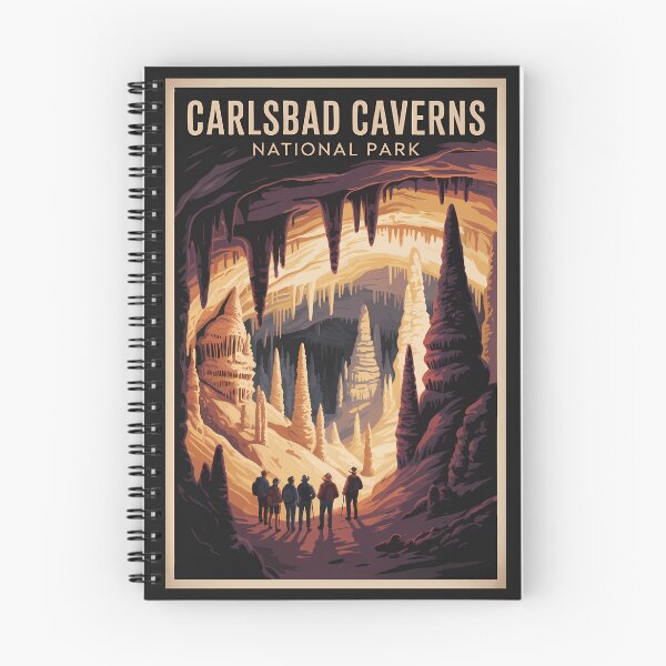 Item preview, Carlsbad Caverns National Park Illustration Travel Art Vintage designed and sold by KrisSidDesigns.