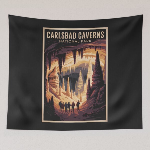 Item preview, Carlsbad Caverns National Park Illustration Travel Art Vintage designed and sold by KrisSidDesigns.