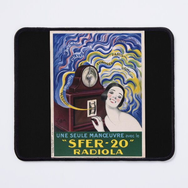 Item preview, SFER 20 Radiola Poster by Cappiello, 1925 | Vintage French Radio Ad | Retro Electronics Wall Art designed and sold by artofuniverse.