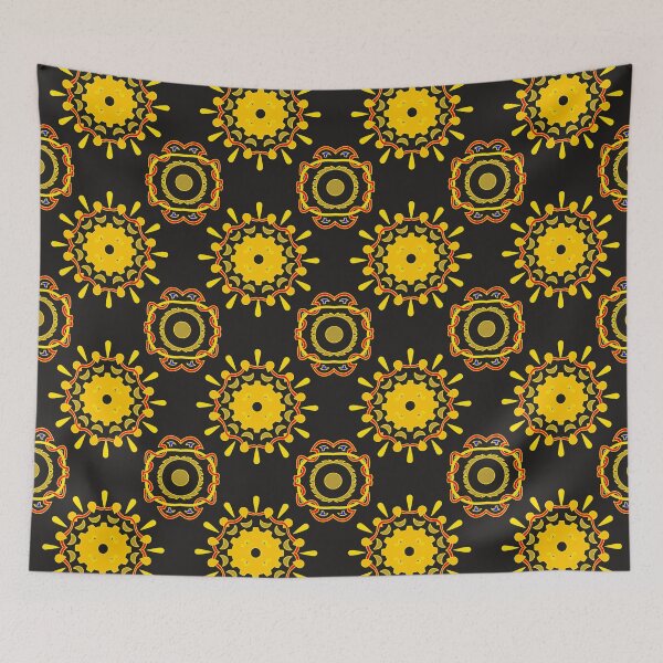 Item preview, Golden shining floral pattern pattern. designed and sold by Redindys.
