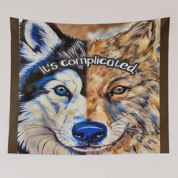 Item preview, Duality Wolf and Husky Split Portrait designed and sold by gleefulme.