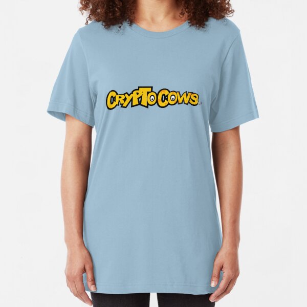 CryptoCows logo Slim Fit T-Shirt
