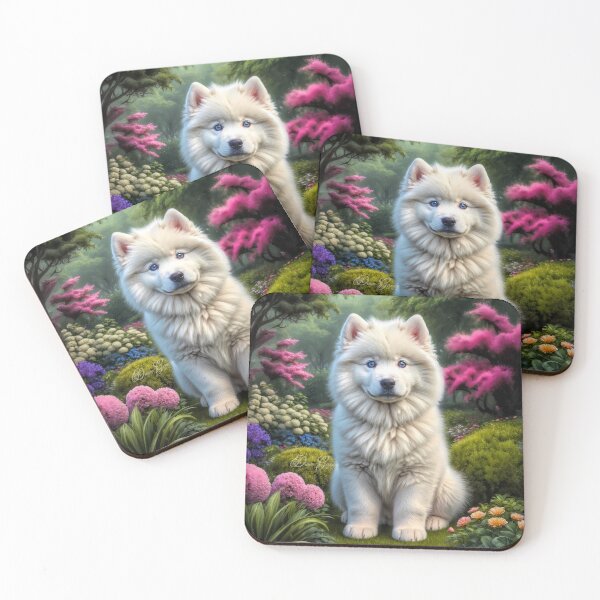 Item preview, Jewel Samoyed Puppy Portrait Painting designed and sold by Heart and Soul Studio.