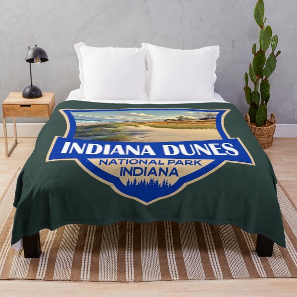 Item preview, Indiana Dunes National Park Illustration Retro Badge designed and sold by KrisSidDesigns.