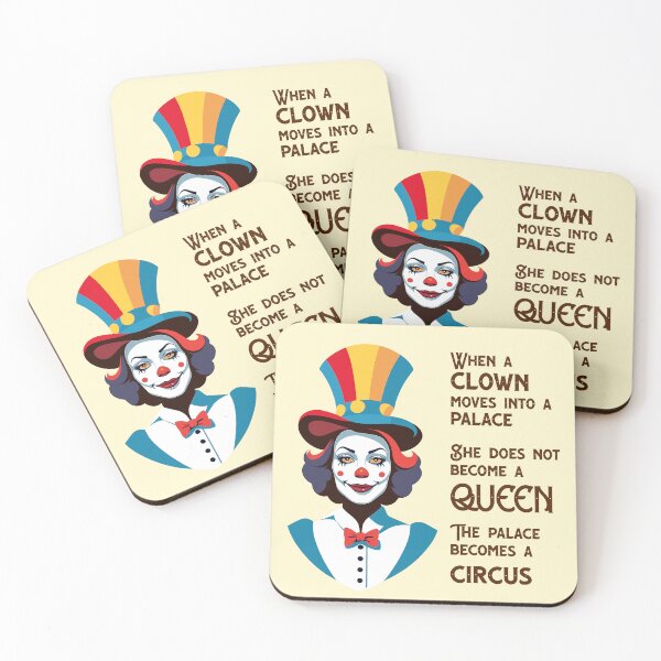 Item preview, Clown Woman in the Palace - Satirical Circus | Brown Font designed and sold by FocusChillax.