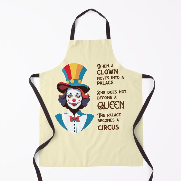 Item preview, Clown Woman in the Palace - Satirical Circus | Brown Font designed and sold by FocusChillax.