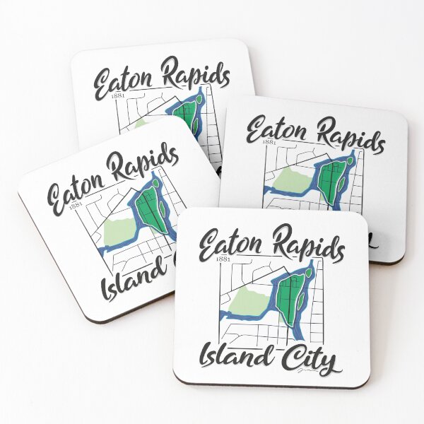 Item preview, Eaton Rapids City Street Map – Island City, Small Town Charm designed and sold by Infinite-Charm.