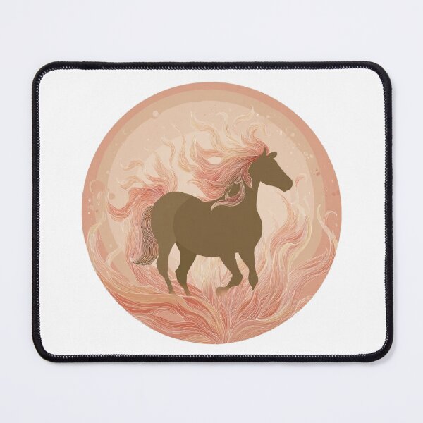 Item preview, 2026 Year of the Fire Horse | Chinese Zodiac Horse Art in Soft Flame Circular Design designed and sold by Dream Circuit .