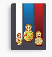 Colorful matryoshka dolls Canvas Print