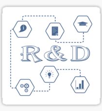 Research and development concept. Sticker