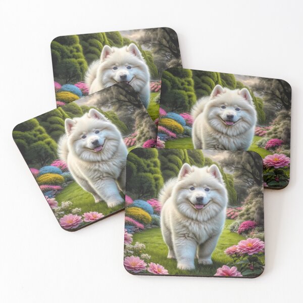 Item preview, Austin Samoyed Puppy Portrait Painting designed and sold by Heart and Soul Studio.