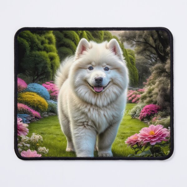 Item preview, Austin Samoyed Puppy Portrait Painting designed and sold by Heart and Soul Studio.