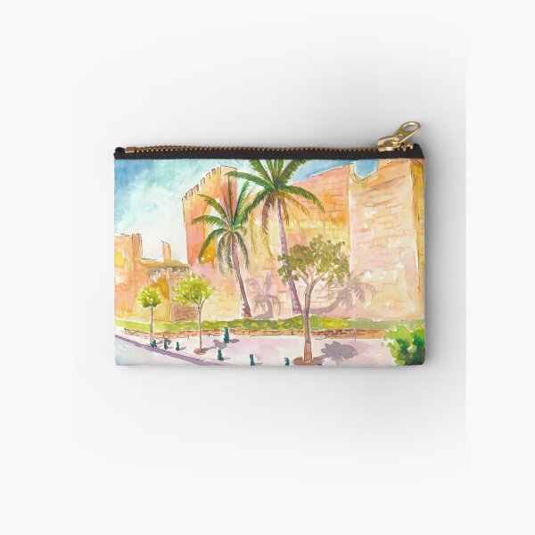 Item preview, Marbella Walls of the Castillo Mediterranean Scene with Palms designed and sold by artshop77.
