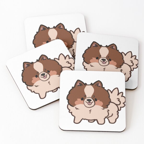 Item preview, Chocolate and Caramel Parti Pomeranian Blep designed and sold by eto's art.