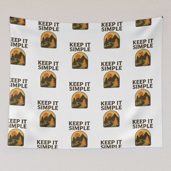 Item preview, Keep It Simple | Retro Nature Lovers Quote | Minimalist Outdoor Design designed and sold by Stylewhimsy.