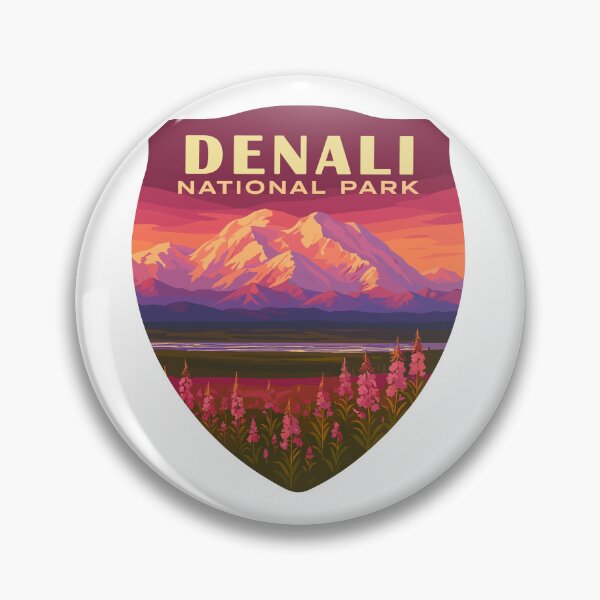 Item preview, Denali National Park Retro Mountain Wilderness Sticker designed and sold by Ismeal Von.