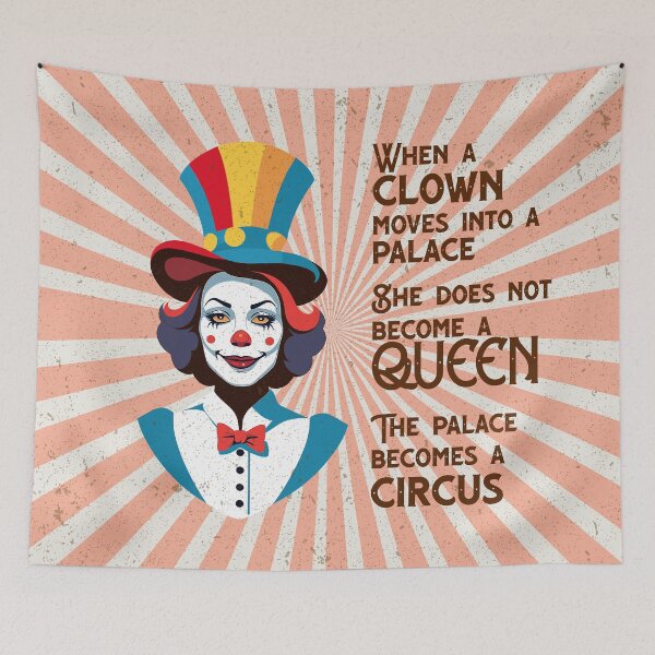 Item preview, Clown Woman in the Palace - Satirical Circus designed and sold by FocusChillax.