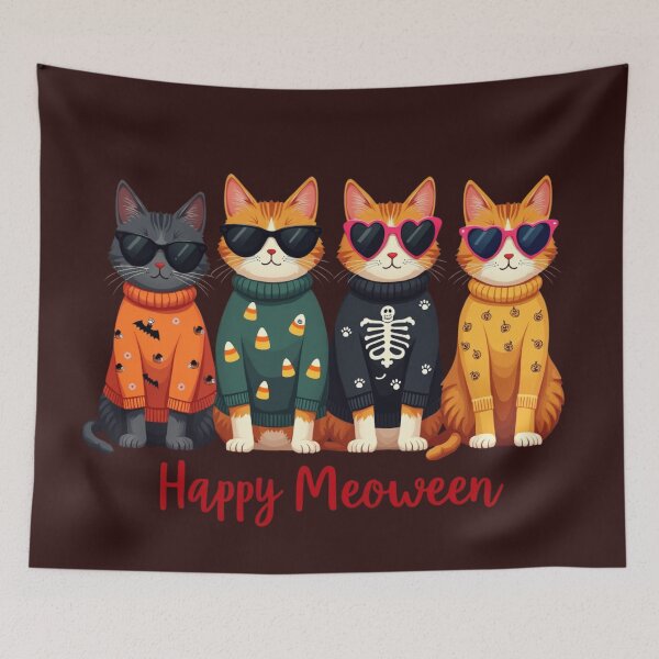 Item preview, Funny Retro Vintage Halloween Cats  designed and sold by highvibz72.
