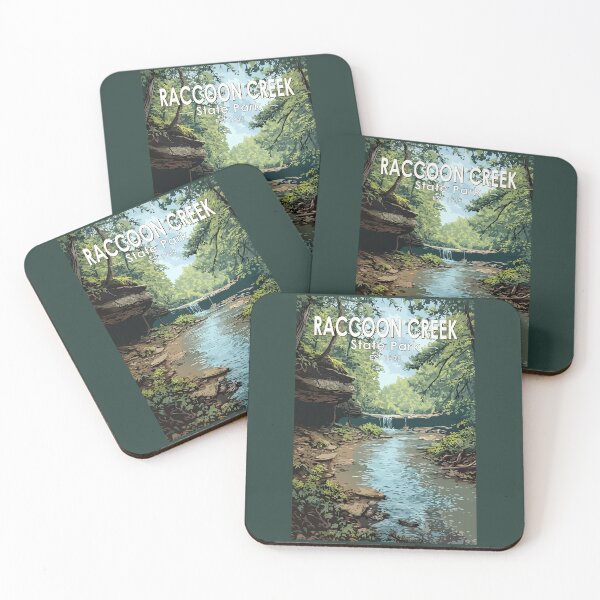 Item preview, Raccoon Creek State Park Pennsylvania Travel Art Vintage designed and sold by KrisSidDesigns.