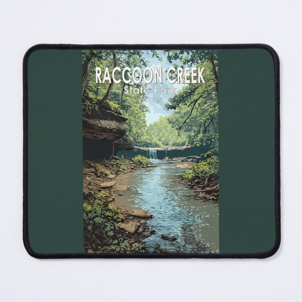 Item preview, Raccoon Creek State Park Pennsylvania Travel Art Vintage designed and sold by KrisSidDesigns.