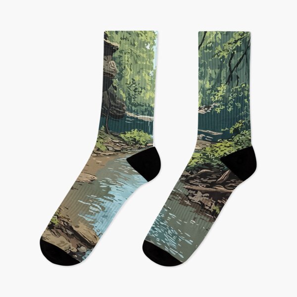 Item preview, Raccoon Creek State Park Pennsylvania Travel Art Vintage designed and sold by KrisSidDesigns.