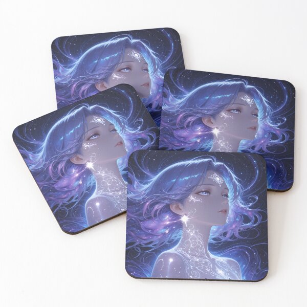 Item preview, Starlight Sorceress – Mystical Anime Cosmic Illustration designed and sold by Xynith.