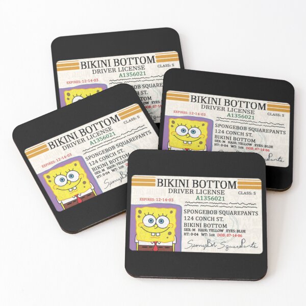 Item preview, SpongeBob Bikini Bottom License Funny Cartoon ID designed and sold by thundergearshop.