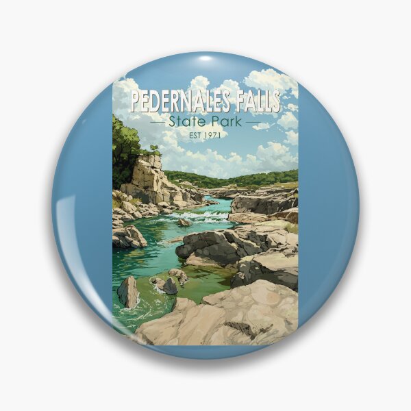Item preview, Pedernales Falls State Park Texas Travel Art Vintage designed and sold by KrisSidDesigns.