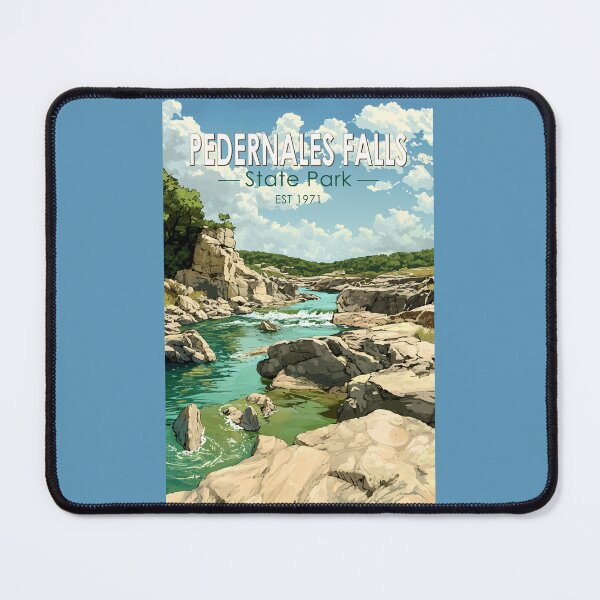 Item preview, Pedernales Falls State Park Texas Travel Art Vintage designed and sold by KrisSidDesigns.