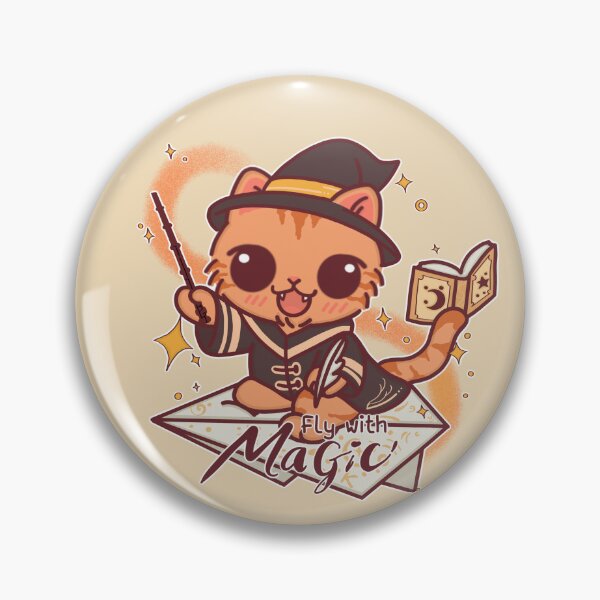 Item preview, Fly with Magic – Kind Wizard Cat on Paper Glider designed and sold by BGMeYou.