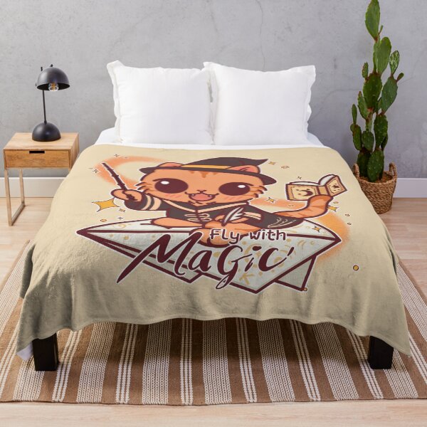 Item preview, Fly with Magic – Kind Wizard Cat on Paper Glider designed and sold by BGMeYou.
