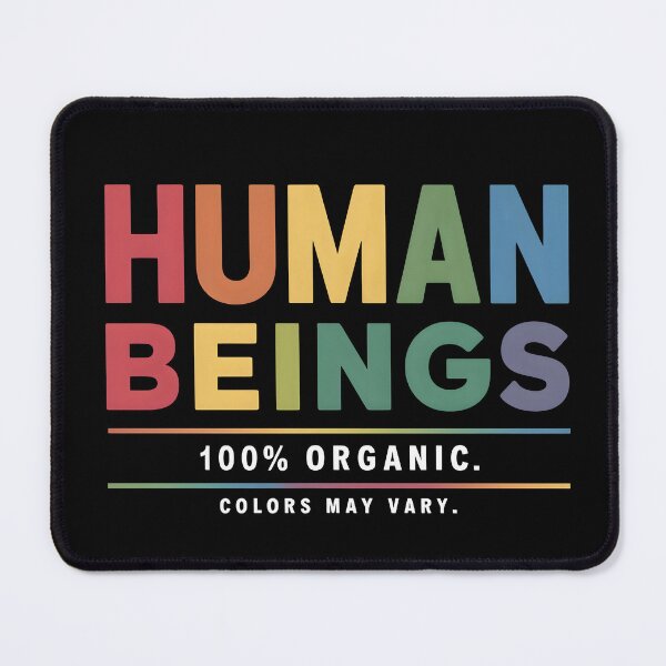 Item preview, Bold HUMAN BEINGS Rainbow Text Embroidered Sweatshirt Eco Friendly 100 Organic Inclusive Design Vibrant Colors Unisex Apparel designed and sold by Brian Hibbs.