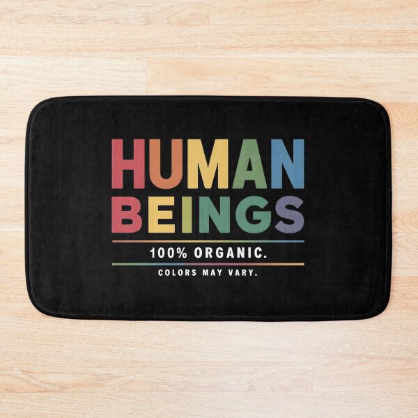 Item preview, Bold HUMAN BEINGS Rainbow Text Embroidered Sweatshirt Eco Friendly 100 Organic Inclusive Design Vibrant Colors Unisex Apparel designed and sold by Brian Hibbs.