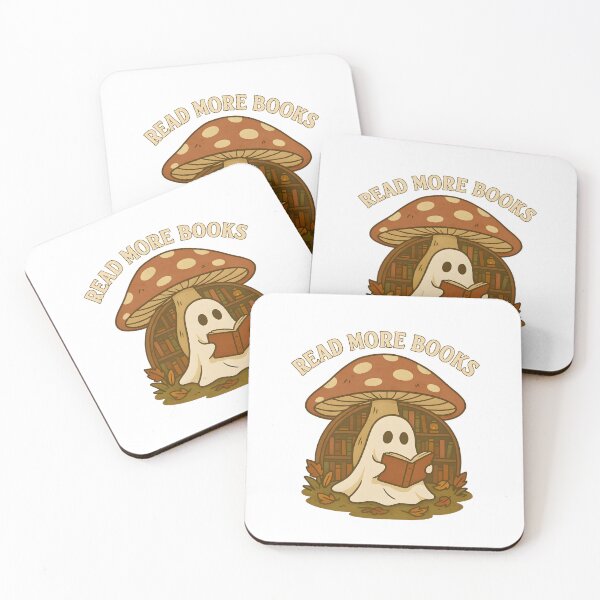 Item preview, Ghostly Tales in the Mushroom Library – Cozy Autumn Vibes designed and sold by inkNext.