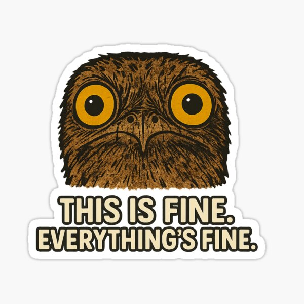 Item preview, Potoo Panic – This Is Fine designed and sold by Planthem.