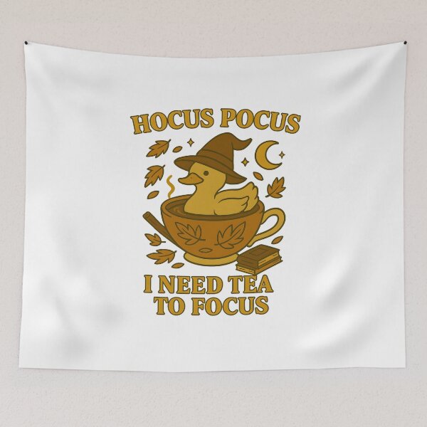 Item preview, Witchy Duck & the Enchanted Teacup – Autumn Magic in Flight designed and sold by inkNext.