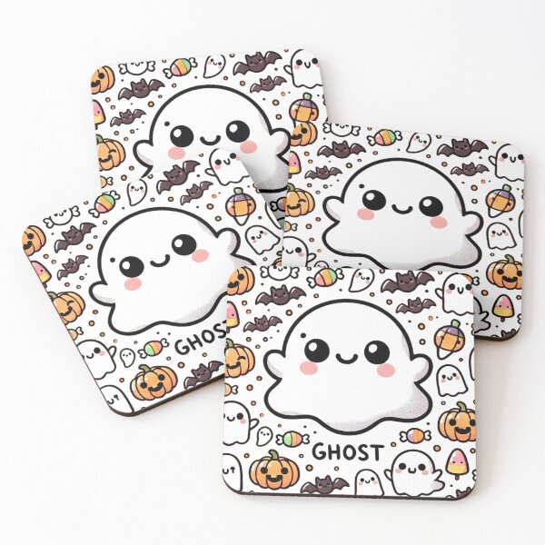 Item preview, Halloween Ghost Boo & Spooky Pumpkin – Cute Kawaii Ghost  designed and sold by Kawaii Nest.
