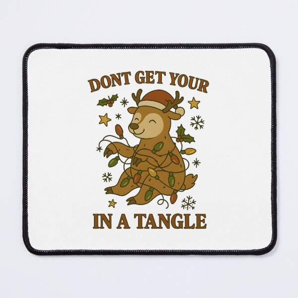 Item preview, Tangled Reindeer Glow-Up – Lazy Lights and Holiday Giggles designed and sold by inkNext.