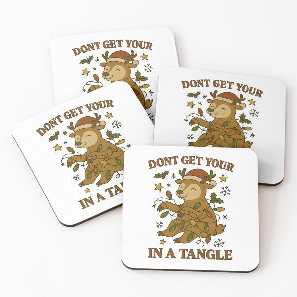 Item preview, Tangled Reindeer Glow-Up – Lazy Lights and Holiday Giggles designed and sold by inkNext.