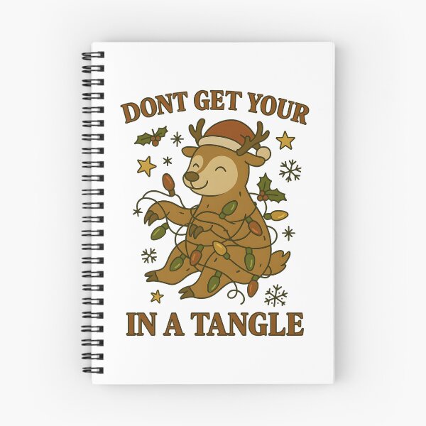 Item preview, Tangled Reindeer Glow-Up – Lazy Lights and Holiday Giggles designed and sold by inkNext.