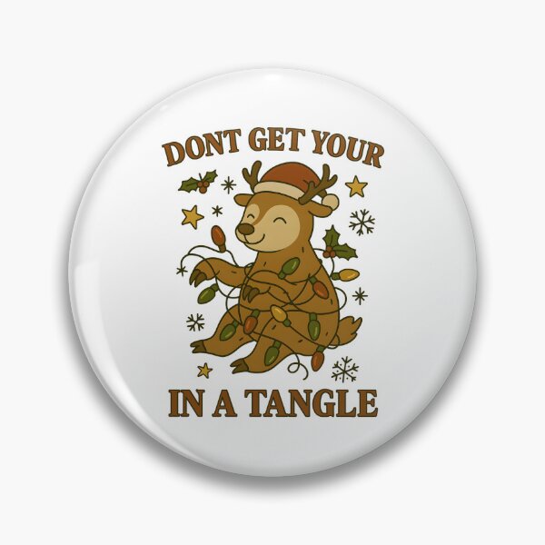 Item preview, Tangled Reindeer Glow-Up – Lazy Lights and Holiday Giggles designed and sold by inkNext.